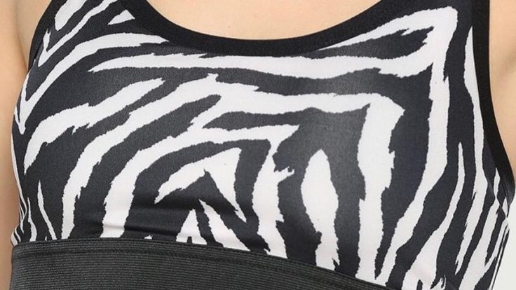 Zebra Desenli İp Askılı Sporcu Büstiyer
